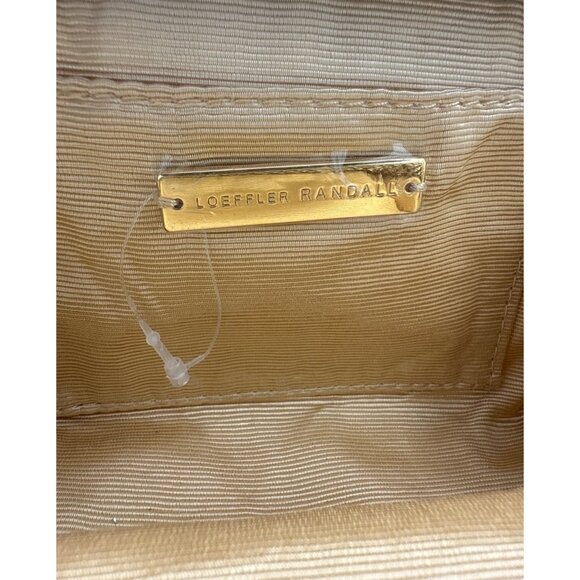LOEFFLER RANDALL Women's Doris Crystal Rhinestone Mesh Mini Frame Pouch Bag Gold - Picture 8 of 10